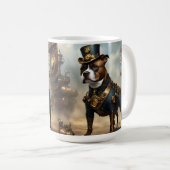 Mug Poches mécaniques : Steampunk Staffordshire Terrie (Devant droit)