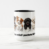 Mug Poches super mignonnes pleines de chiots (Centre)