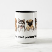 Mug Poches super mignonnes pleines de chiots (Centre)