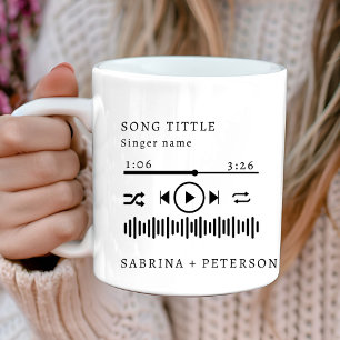 Mug Pochette d'album personnalisée Chanson préférée M