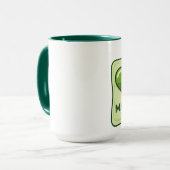 Mug Pochette de sérum Matcha avec conception cardiaque (Devant gauche)