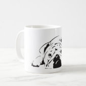 Mug Pochoir britannique de bouledogue (Devant gauche)