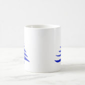 Mug Pochoir d'arbre de Noël Bleu Cobalt (Centre)