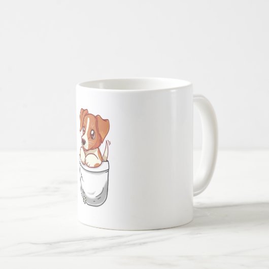 Mug Pocket Cute Jack Russell Terrier (Devant droit)