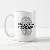 Mug Podcast sur le crime réel avec empreintes digitale (Gauche)