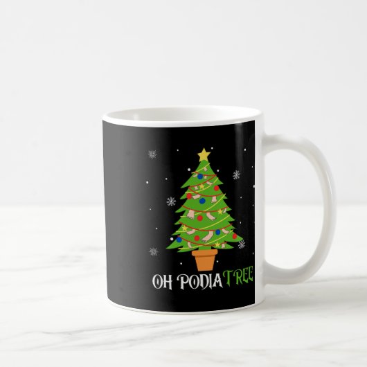 Mug Podiatrié noël arbre podiatre pied médical comme (Droite)