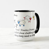 Mug Poème à langue rousse de l'agneau/mouton (Devant droit)