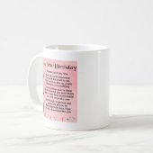 Mug Poème d'ami - cinquantième anniversaire (Devant gauche)
