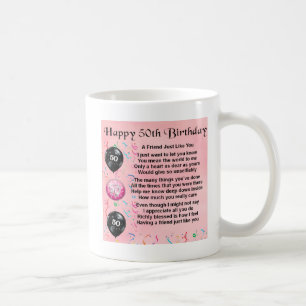 Mug Poème d'ami - cinquantième anniversaire