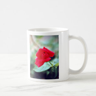 Mug Poème d'amour et bourgeon de rose rouge