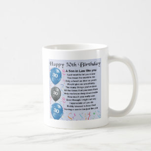 Mug Poème de beau-fils - 30ème anniversaire