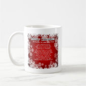 Mug Poème de beau-père - conception de Noël (Gauche)