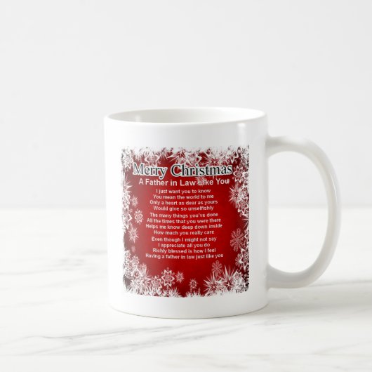 Mug Poème de beau-père - conception de Noël (Droite)