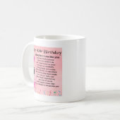 Mug Poème de belle-fille - quarantième anniversaire (Devant gauche)