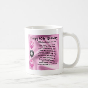 Mug Poème de belle-mère - soixantième anniversaire