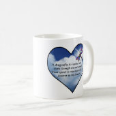Mug Poème de coeur de libellule (Devant droit)