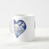 Mug Poème de coeur de libellule (Devant gauche)