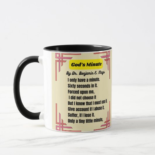 Mug poème de dieu minute (Gauche)
