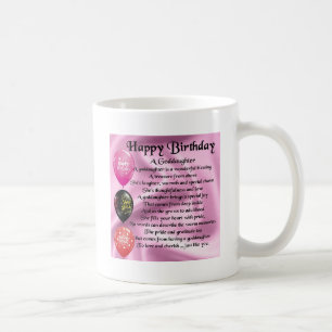 Mug Poème de filleule - joyeux anniversaire