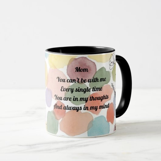 Mug Poème de la Fête des Mères (Devant droit)
