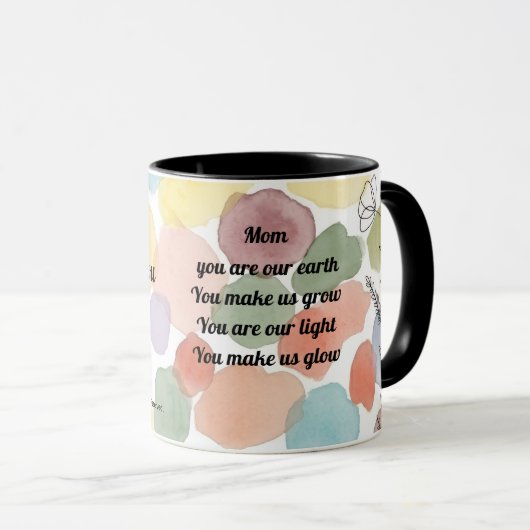 Mug Poème de la Fête des Mères (Devant droit)