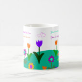 Mug Poème de la fête des mères et colline fleurie (Centre)