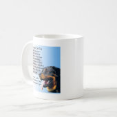 Mug Poème de maman - conception de rottweiler (Devant gauche)