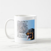Mug Poème de maman - conception de rottweiler (Gauche)