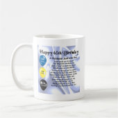 Mug Poème de mari - soixante-cinquième anniversaire (Gauche)