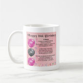 Mug Poème de nièce - 18ème anniversaire (Gauche)