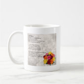 Mug Poème de nièce - fleurs (Gauche)