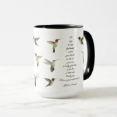 Mug Poème de Pablo Neruda Hummingbird (Devant droit)
