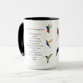 Mug Poème de Pablo Neruda Hummingbird (Devant gauche)