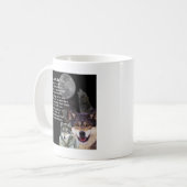 Mug Poème de papa - conception de loup (Devant gauche)