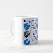 Mug Poème de petit-fils - 21ème anniversaire (Devant gauche)