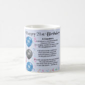 Mug Poème de petit-fils - 21ème anniversaire (Centre)