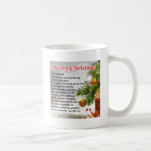 Mug Poème de petit-fils - conception de Noël