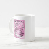 Mug Poème de petite-fille - conception de joyeux (Devant gauche)