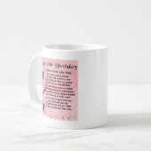 Mug poème de soeur - cinquantième conception (Devant gauche)