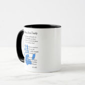 Mug Poème fête des pères - Tenez ma main empreinte pap (Devant gauche)