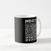 Mug Poème Invictus (Devant droit)