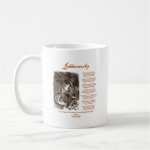 Mug Poème Jabberwocky de Lewis Carroll (Adder noir) (Gauche)