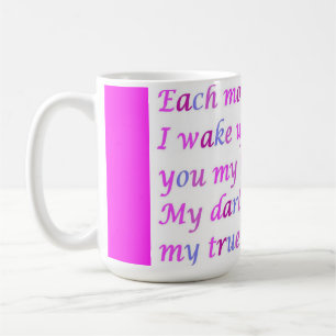Mug Poème pour un être cher mixte couleurs script