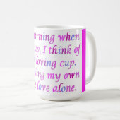 Mug Poème pour un être cher mixte couleurs script (Devant droit)