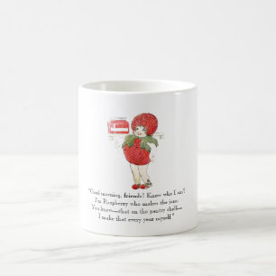 Mug Poème vintage Framboise mignonne Enfants Fruit ro