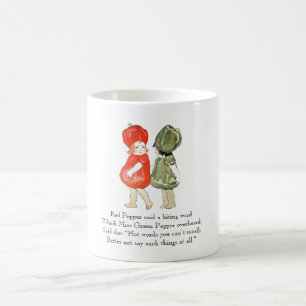Mug Poème vintage Poème Rouge Vert Poivre Cute Kids Ve