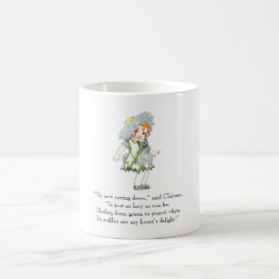 Mug Poème vintage rime chicorée mignonne petite fille