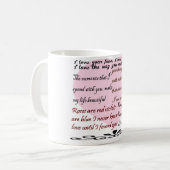 Mug poèmes d'amour, poésie d'amour (Devant gauche)