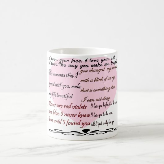 Mug poèmes d'amour, poésie d'amour (Centre)