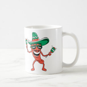 Mug Poepper de fête à Sombrero avec Maracas